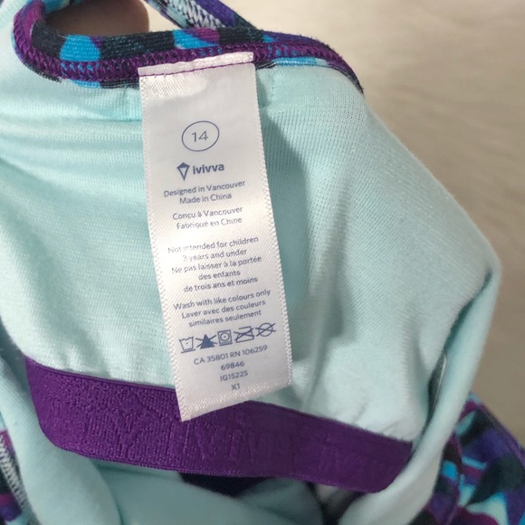 Ivivva by Lululemon 2 in 1 tank top Sz. 14 - Picture 6 of 6